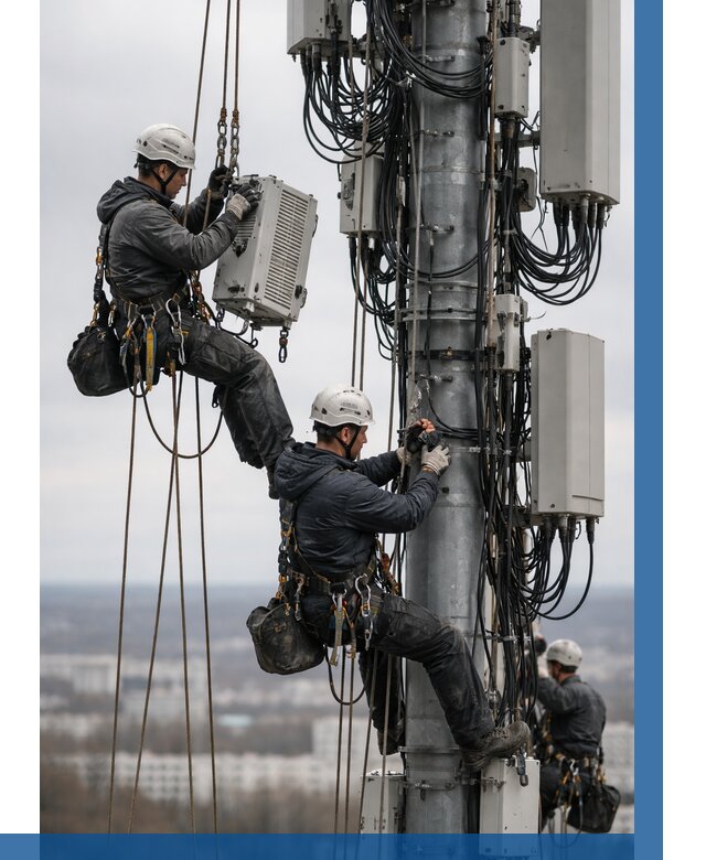 Монтаж оборудования связи на мачте в Балтийске от 7646 р. | ВЫСОТНИК-Блт
