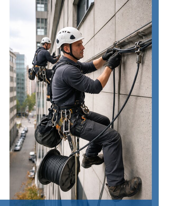 Прокладка кабеля по фасаду в Балтийске от 357 р. | ВЫСОТНИК-Блт