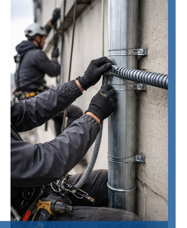 Монтаж гофры для кабеля в Балтийске от 306 р. | ВЫСОТНИК-Блт