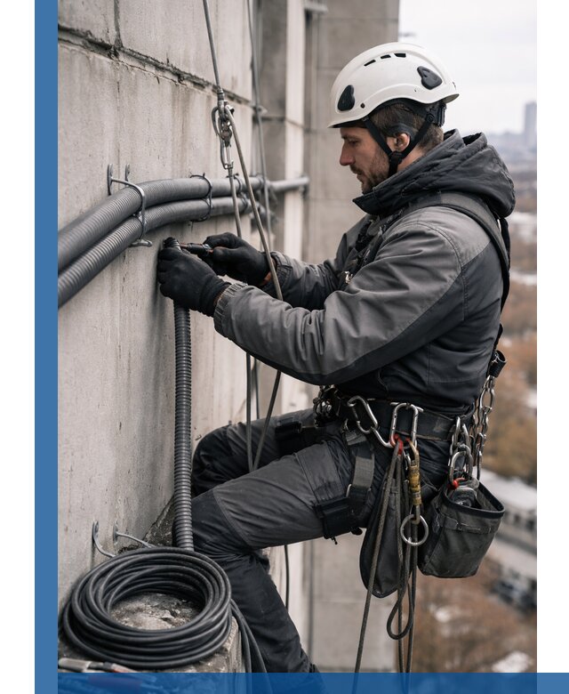 Профессиональный монтаж гофры для кабеля в Балтийске с гарантией