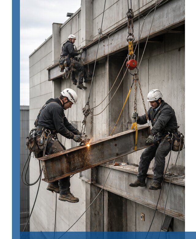 Демонтаж металлоконструкций на высоте в Балтийске под ключ