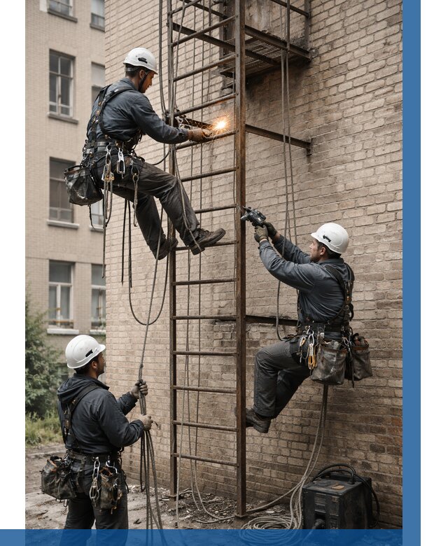 Ремонт пожарной лестницы в Балтийске от 7646 р. | ВЫСОТНИК-Блт