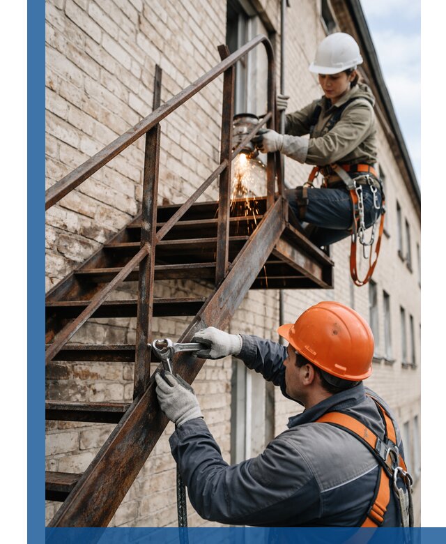 Ремонт и восстановление пожарных лестниц с выездом в Балтийске