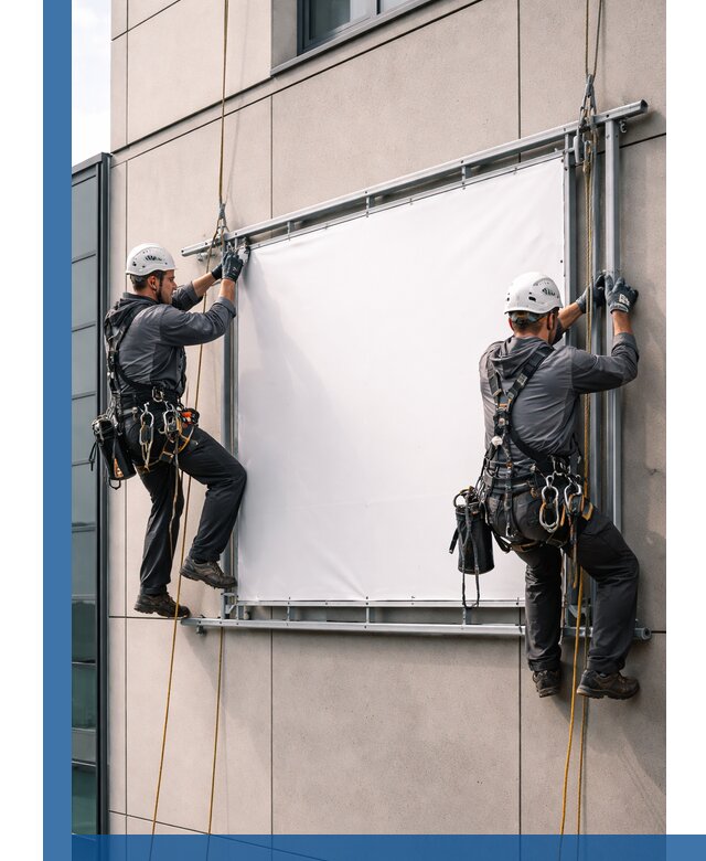 Монтаж наружной рекламной вывески в Балтийске под ключ