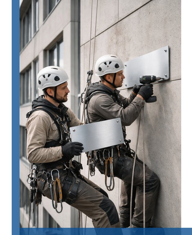 Монтаж табличек и указателей в Балтийске для зданий и сооружений