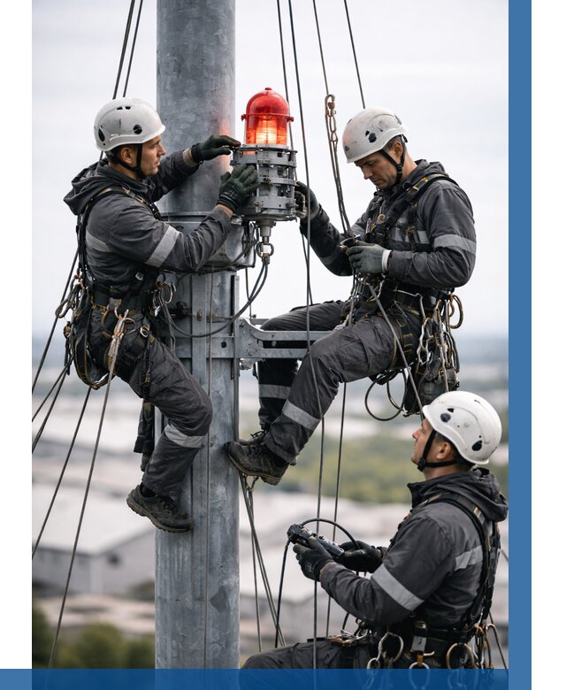 Монтаж заградительных огней в Балтийске от 8666 р. | ВЫСОТНИК-Блт