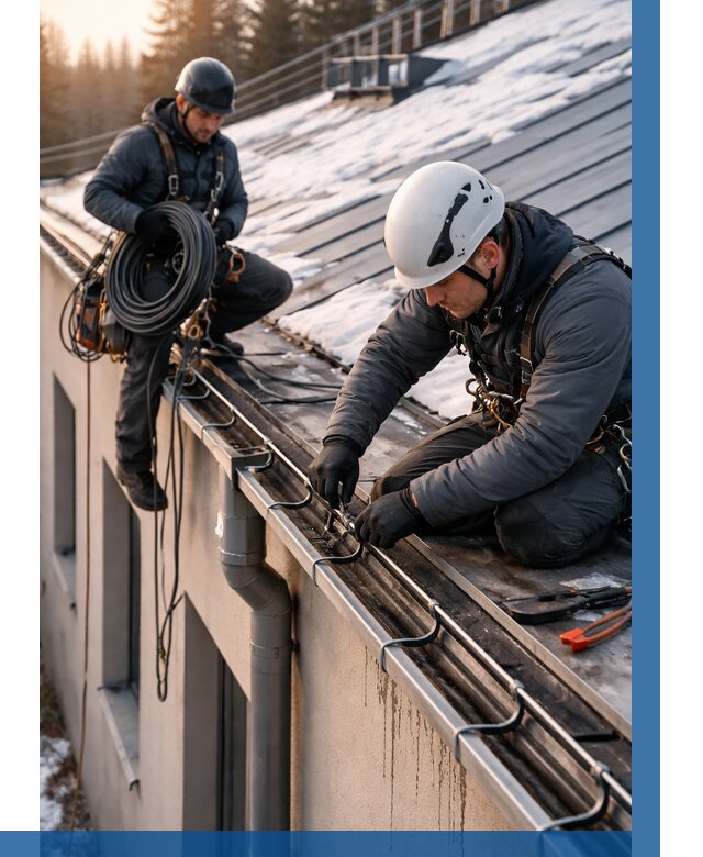 Монтаж греющего кабеля на кровле в Балтийске от 459 р. | ВЫСОТНИК-Блт