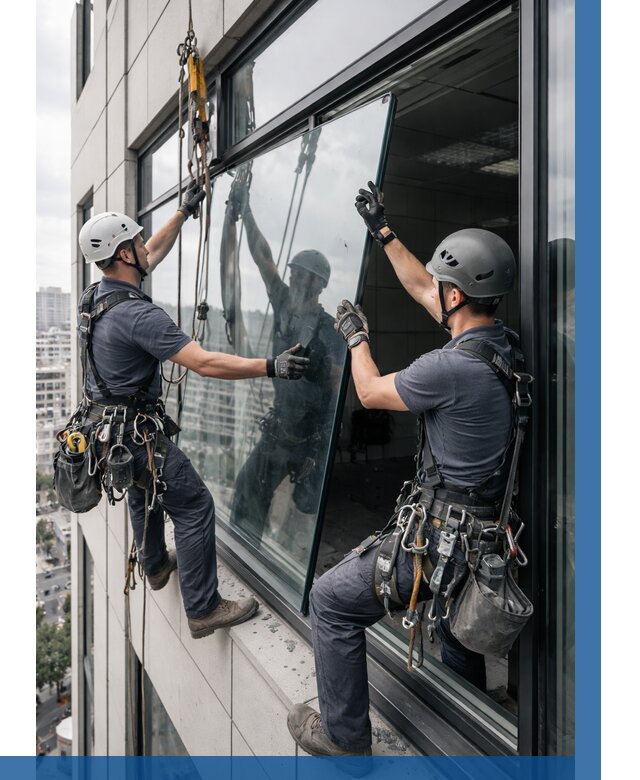 Замена стеклопакетов на высоте в Балтийске от 5607 р. | ВЫСОТНИК-Блт