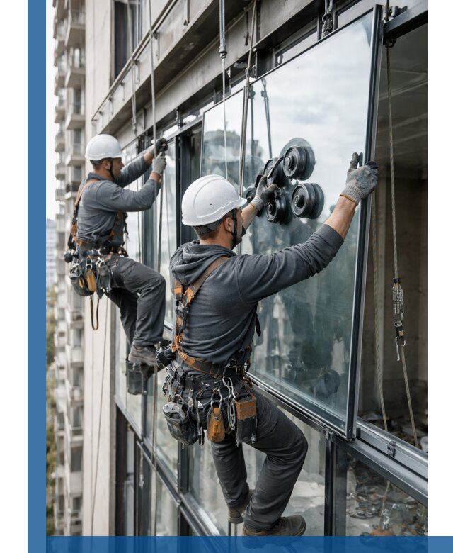 Витражное остекление фасадов и лоджий в Балтийске под ключ