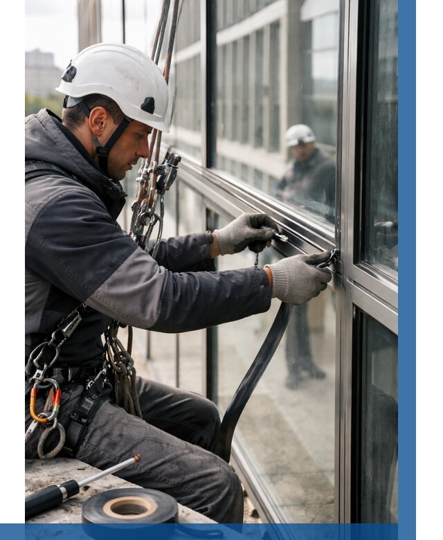 Ремонт витражных конструкций в Балтийске от 3568 р. | ВЫСОТНИК-Блт