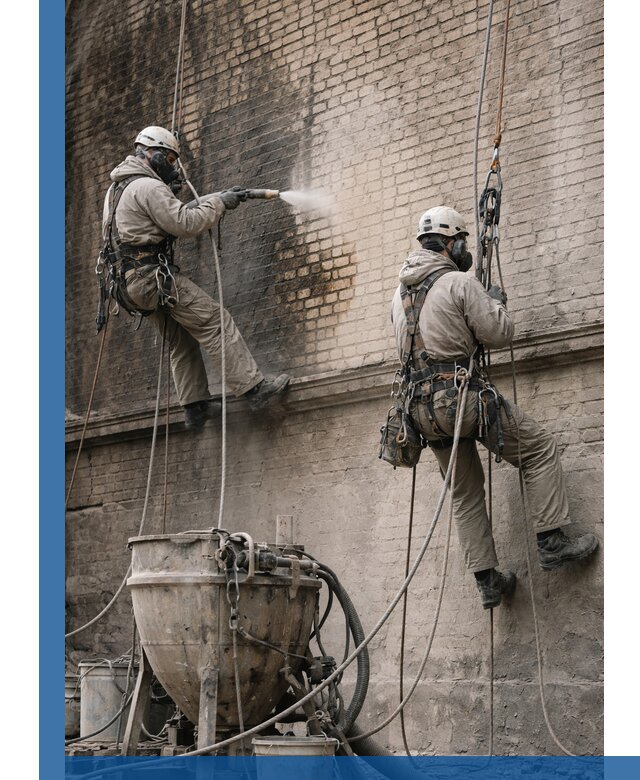 Пескоструйная очистка фасадов в Балтийске профессионально