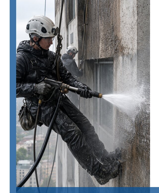 Гидроструйная очистка фасадов и конструкций в Балтийске