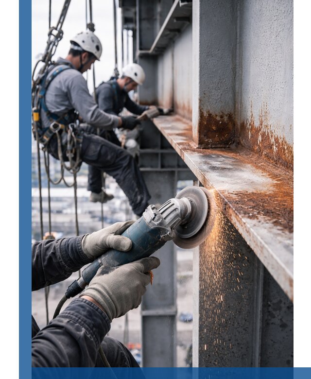 Зачистка металла от ржавчины и подготовка поверхностей в Балтийске