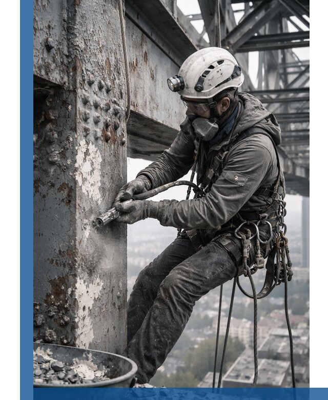 Удаление старой краски с металлических конструкций в Балтийске