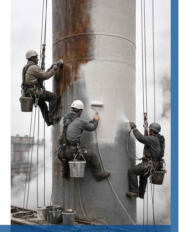 Покраска дымовых труб в Балтийске от 8666 р. | ВЫСОТНИК-Блт