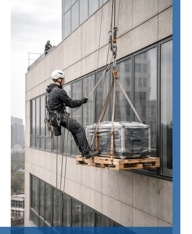 Спуск груза по фасаду в Балтийске от 3568 р. | ВЫСОТНИК-Блт