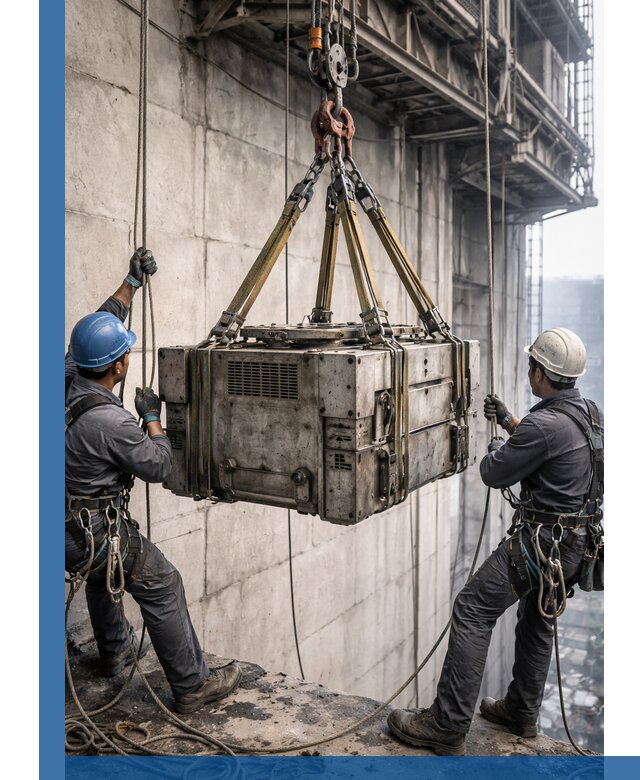 Такелажные работы на высоте, подъем и монтаж грузов в Балтийске