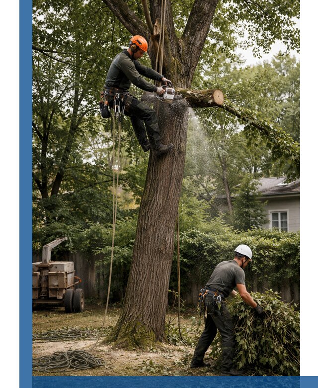 Кронирование деревьев в Балтийске, безопасная высотная обрезка