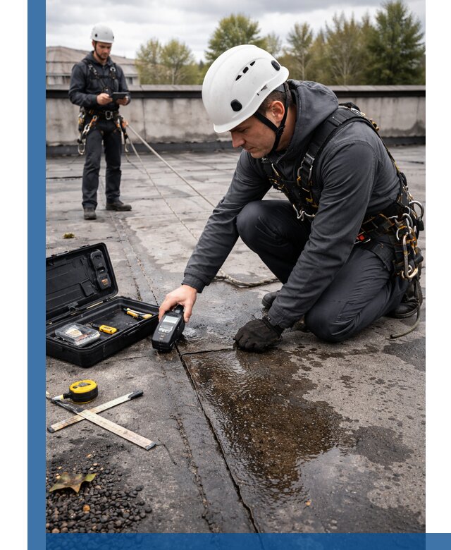 Обследование кровли на протечки и выявление дефектов в Балтийске