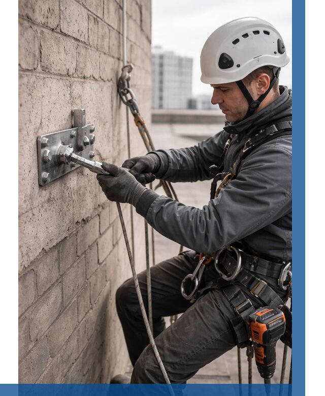 Установка анкерных точек в Балтийске от 3568 р. | ВЫСОТНИК-Блт